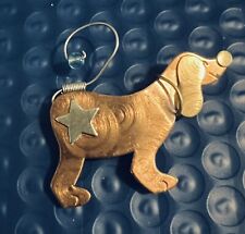 Vintage Copper 3-D  Dog Puppy Smiling Pin Brooch Pendant WOW Great Gift picture