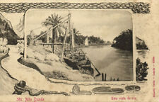 angola, ALTO DANDE, Uma Vista do Rio, Fishing Boat (1900s) Postcard picture
