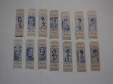 1949 TURF CIGARETTES FAMOUS FILM STARS (14) cards w/ uncut tabs rare picture