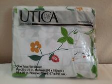 VTG Utica By J P Stevens Twin Flat Sheet Ruffle Strawberry Patch II Sealed NIP picture
