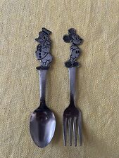 Walt Disney Stainless Child's Fork & Spoon By Bonny, Mickey Mouse & Donald Duck picture