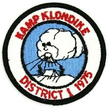 1975 Kamp Klondike District 1 Patch Boy Scouts BSA Winter Cloud picture
