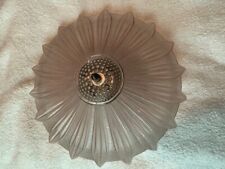 Vintage Pink Glass Sunflower Light Fixture picture