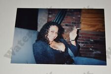 candid of busty black woman smoking cigarette Original Vintage Photo ak picture