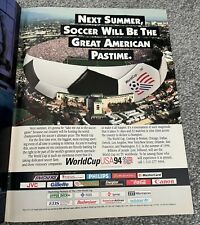 OFFICIAL 1993/1994 WORLD CUP Magazine Print Ad vtg SOCCER USA 94 FOOTBALL picture