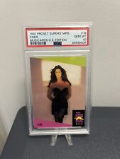 1991 Proset Superstars Cher UK Edition PSA 10 GEM Mint Musicards #18 Pop 2 picture
