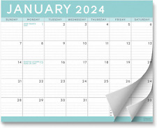 S&O Teal Magnetic Fridge Calendar from January 2024-June 2025 - Tear-Off Refrige picture