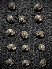 Vintage Lot (14)Mercury Head DimeNavajo Hand Tooled Silver Buttons Dated 1937 On picture