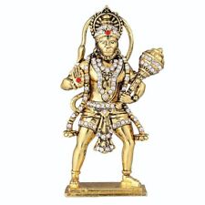 RSGL Lord Hanuman Gold Metal Statue for Home/Office/ Pooja/Car Dashboard, 3.85