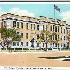 c1910s Sterling, Colo. Logan County High School HHT Co Litho Photo Postcard A206 picture