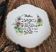  Mother Blessing Thank You Mom Motto Collectors Gift Plate Dish Dear Ma VGUC vtg picture