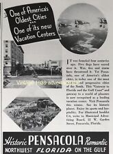 1939 Pensacola Florida Tourism PRINT AD VINTAGE 5” Vintage Historic Destination picture