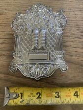 JEWISH- Silverplate Ten Commandments plaque Arch of Covenant ארון הקודש picture