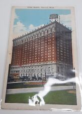DETROIT, MICH. POSTCARD Hotel Statler, Circus Park, Vtg. Cars, Posted 1926 picture
