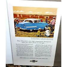 1953 Chevy Bel Air Sport Coupe Print Ad vintage 50s Rodeo Theme Horse picture