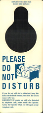 VINTAGE HOTEL DOOR HANGING CARD - DO NOT DISTURB - MAID REQUEST picture