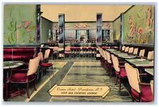 Providence Rhode Island Postcard Crown Hotel Interior View c1940 Vintage Antique picture