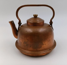 Vintage Antique Miniature Copper Metal Tea Pot Coffee Kettle w/Lid Collectable picture