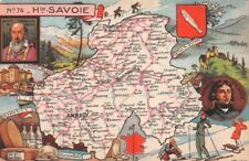 Blondel & Rougery (CPSM) Haute Savoie 74 Map picture