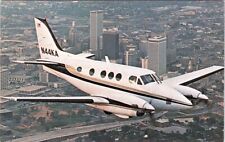 VINTAGE THE BEECHCRAFT KING AIR E90~AIRPLANE POSTCARD KE picture
