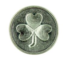 Petal of the Shamrock A Wish Your Way Silver Tone Irish Pocket Token, 1 1/8 Inch picture