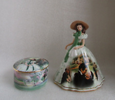 VTG Porcelain 1st GONE WITH THE WIND SCARLETT Bradford Figurine + 1991 Music Box picture