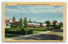 Postcard One of Many Beautiful Residential Streets Phoenix Arizona Posted 1947 picture