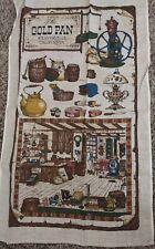 NWOT * The GOLD PAN Weaverville, Ca. Linen Kitchen Towel* Stunning Towel picture