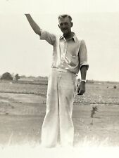 i7 Photograph 1920's Man Waving Chopped Off Hand Out Of Off Frame  picture