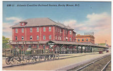 Atlantic Coastline Railroad Station, Rocky Mount North Carolina~Vintage Postcard picture