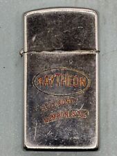 Vintage 1959 Raytheon Graybar Double Sided Advertising Chrome Slim Zippo Lighter picture