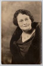 RPPC Sweet Old Agnes Locke Womens Portrait c1938 Postcard O28 picture