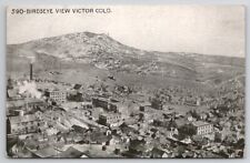 Victor Colorado Bird's Eye View Homes Buildings Factory Town Scene Postcard O22 picture
