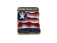 Memorial Day G.O.L.D. Club Lettered American Flag Pin Gold Tone picture