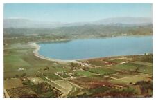 Vintage Lake Elsinore California Postcard Aerial View Unused Chrome picture