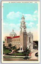 Postcard St Vincent's Church, Los Angeles CA U131 picture