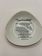 Vintage WESTMINSTER True Friendship Verse Dish Ring Trinket White Minimalist picture