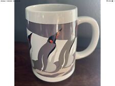 Vintage OTAGIRI Tom Taylor GIFT OF NATURE PENGUIN Coffee MUG Embossed Cup 10 picture
