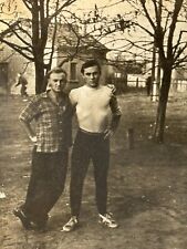 1961 Vintage Photo MUSCULAR Handsome Men Shirtless Ukraine Slavyansk Guy Gay int picture