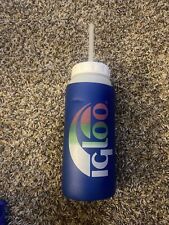 Igloo Squiggy Retro 90's 32 oz Insulated Sport Water Bottle Vintage Blue Koozie picture