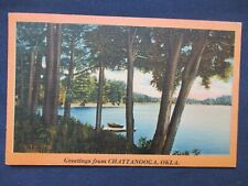 1943 Chattanooga Oklahoma Scenic View Greeting Postcard Cancel picture