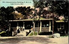 1915. ADMINISTRATION BLDG, YMCA, LAKE GENEVA, WIS. POSTCARD CK6 picture
