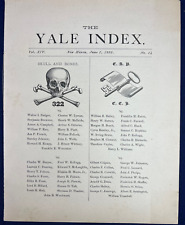 1882 Yale College Skull Bones Index Walter Camp Football Antique University Book picture