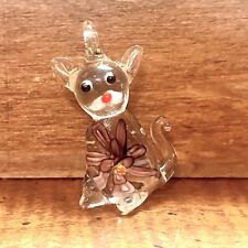 Art Blown Glass Cat Kitty Pendant/ Ornament Handmade Fused Pendant Sun Catcher picture
