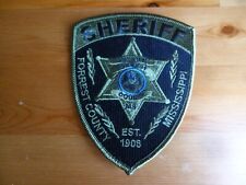 FORREST COUNTY MISSISSIPPI Sheriff Patch Department BLUE LINE Obsolete Original picture