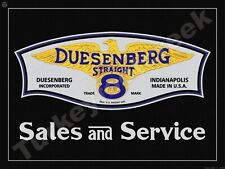 Duesenberg Straight 8 Sales & Service Metal Sign 3 Sizes to Choose From picture