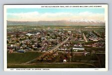 La Grande OR-Oregon, Aerial Old Oregon Trail, Antique, Vintage Postcard picture
