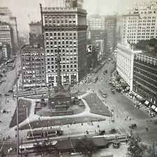 Antique 1920s Downtown Cleveland Ohio Stereoview Photo Card P3281 picture