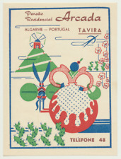 Vintage luggage label  Hotel Arcada Tavira Algarve Portugal picture