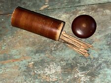 Antique Early Civil War Era Treen Ware Cylinder Pick Up Sticks Game picture